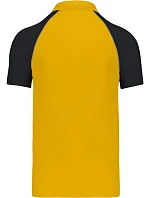 Kariban K 226 Baseballové polo tričko z piké 20.K226 žltá/svetlošedá/čierna Kariban K 226 Baseballové polo tričko z piké 20.K226 žltá/svetlošedá/čierna