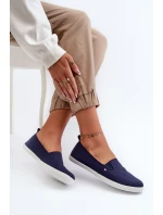 Tenisówki Trampki Slip-On Damskie Granatowe Adrancia