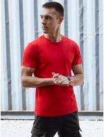 Pánske tričko bez potlače červené FashionStreet RX5600