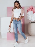 Dámske úzke džínsové nohavice s vysokým pásom DERMIX FashionStreet UY2394 Dámske úzke džínsové nohavice s vysokým pásom DERMIX FashionStreet UY2394