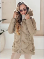Dámska zimná bunda LOVEINSIDE prešívaná s ťavou kožušinou FashionStreet TY5051