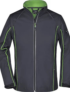 Daiber JN 1121 Dámska softshellová bunda s odnímateľnými rukávmi 02.1121 iron grey/green