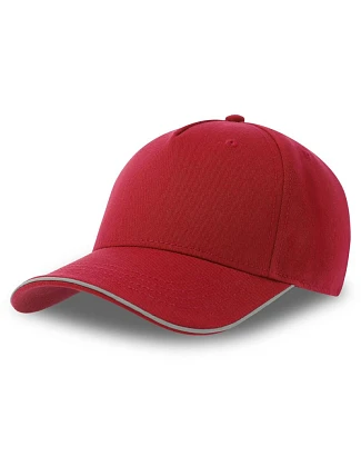 Atlantis Headwear Reflect-S 5-panelová bejzbalová čiapka 33.0254 červená