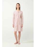 Vamp - Ružová nočná košeľa s leopardím vzorom 21391 - Vamp