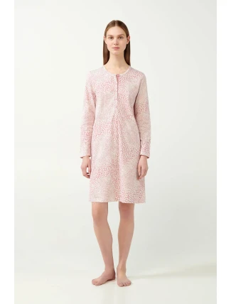Vamp - Ružová nočná košeľa s leopardím vzorom 21391 - Vamp