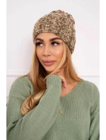 Dámska čiapka Eliza K205 cappuccino+light khaki