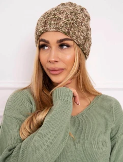 Dámska čiapka Eliza K205 cappuccino+light khaki