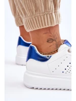 Damskie Sportowe Buty Biało-Niebieskie Be First!