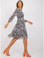 Šaty DHJ SK 10536A 1.80 čiernobielych