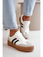 Dámske tenisky na platforme White and Grey Nesonice