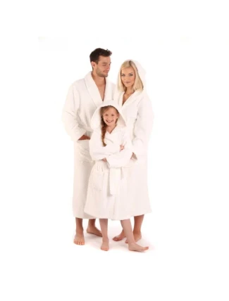 ACTION Unisex župan s kapucňou Athena 3116 0100 biely - Vestis ACTION Unisex župan s kapucňou Athena 3116 0100 biely - Vestis