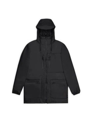 Bunda do dažďa Rains CARGO LONG JACKET W3 12060 01 BLACK Bunda do dažďa Rains CARGO LONG JACKET W3 12060 01 BLACK
