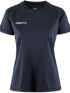 Craft Teamwear Squad Go Contrast Jersey W Dámske kontrastné športové tričko 82.2726 tmavomodré