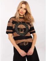 Blúzka CLM BZ 0004.50 čierna a béžová
