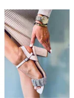 Dámske sandále na podpätku model AN001 - Inello Dámske sandále na podpätku model AN001 - Inello