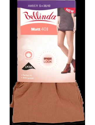 Dámske pančuchové nohavice MATT 40 DEN - Bellinda - amber