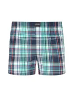 Pánske šortky 315300H B90 tyrkysová kockovaná - Jockey