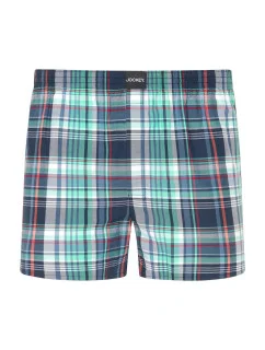 Pánske šortky 315300H B90 tyrkysová kockovaná - Jockey
