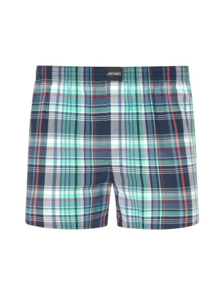 Pánske šortky 315300H B90 tyrkysová kockovaná - Jockey