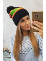 Kinga dámska čiapka K297 black+kiwi+green neón