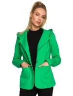 M691 Blejzer s kapucňou a jedným gombíkom - čierny M691 Blejzer s kapucňou a jedným gombíkom - čierny