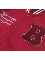 Dámska tmavočervená bunda bomber (16M9067-270)