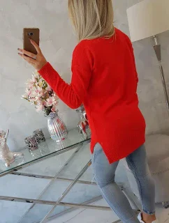 Sveter so stojačikom červený