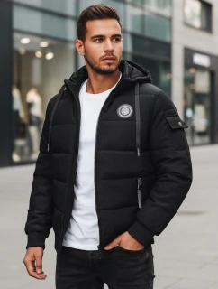 Pánska prešívaná bunda čierna FashionStreet TX4638z