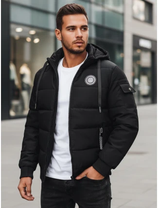 Pánska prešívaná bunda čierna FashionStreet TX4638z