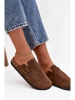 Dámské pantofle a na platformě s přezkou Selio