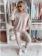 Dámska nadrozmerná mikina LUXEEN mocha FashionStreet RY2794 Dámska nadrozmerná mikina LUXEEN mocha FashionStreet RY2794