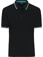 Daiber JN 1306 Pánske polo tričko z hrubého piqué s prúžkami 02.1306 čierna/biela/tyrkysová Daiber JN 1306 Pánske polo tričko z hrubého piqué s prúžkami 02.1306 čierna/biela/tyrkysová