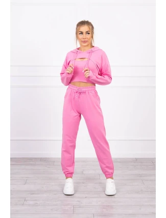 Bavlnená 3dielna sada svetlo ružová