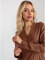 Blúzka D73761M11081A hnedá - FPrice