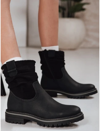 Dámske čierne semišové čižmy FashionStreet ZY1277