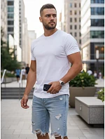 Pánske klasické biele tričko FashionStreet RX5672