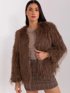 Hnedá bunda s kožušinou (2359)