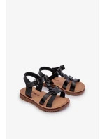 Detské sandále so zapínaním na suchý zips, čierne, Sarniema Detské sandále so zapínaním na suchý zips, čierne, Sarniema