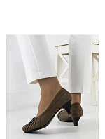 Lodičky na podpätku 90175 khaki - Solea