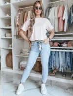 Dámske džínsové nohavice slim fit s opaskom SPARKYS blue FashionStreet UY2425