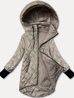 Dámska ľahká bunda s odnímateľnou kapucňou S'West light beige (B8371-70)