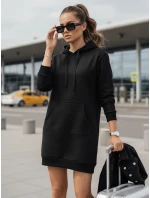 Dámska nadrozmerná dlhá mikina TIMMY black FashionStreet EY1931