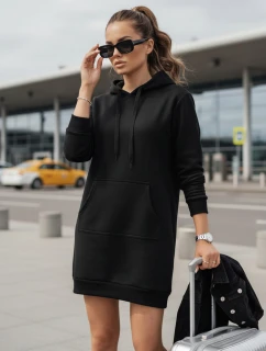 Dámska nadrozmerná dlhá mikina TIMMY black FashionStreet EY1931