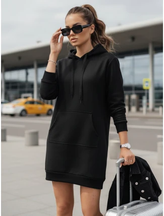 Dámska nadrozmerná dlhá mikina TIMMY black FashionStreet EY1931
