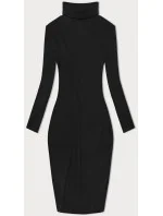 Čierne ceruzkové šaty s rolákom (MM98015) Čierne ceruzkové šaty s rolákom (MM98015)