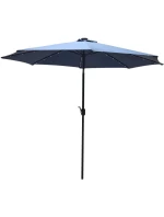 ZÁHRADNÝ SLNEČNÍK S LED OSVETLENÍM 300CM NÁMORNÍCKA MODRÁ