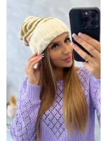 Dámska čiapka Feba K330 ecru+green neón