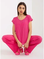 Blúzka D73761R10978O tmavo ružová