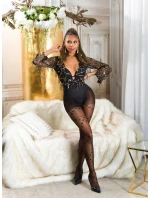 Sexi pančuchy SH6414 s potlačou "Heart" - InStylefashion Sexi pančuchy SH6414 s potlačou "Heart" - InStylefashion