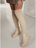 Dámske béžové čižmy ELEFIVE FashionStreet ZY0579